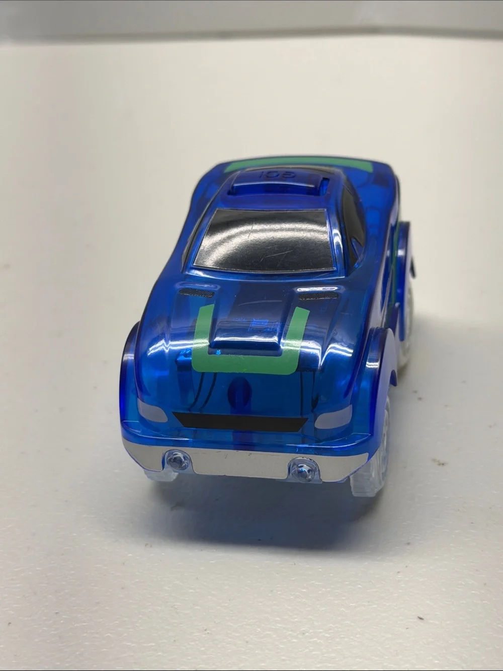 Magic Tracks Blue Racing Car LED Light Up — Tested & Working